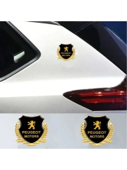 Металлическая эмблема на автомобиль "PEUGEOT" самоклеящаяся
